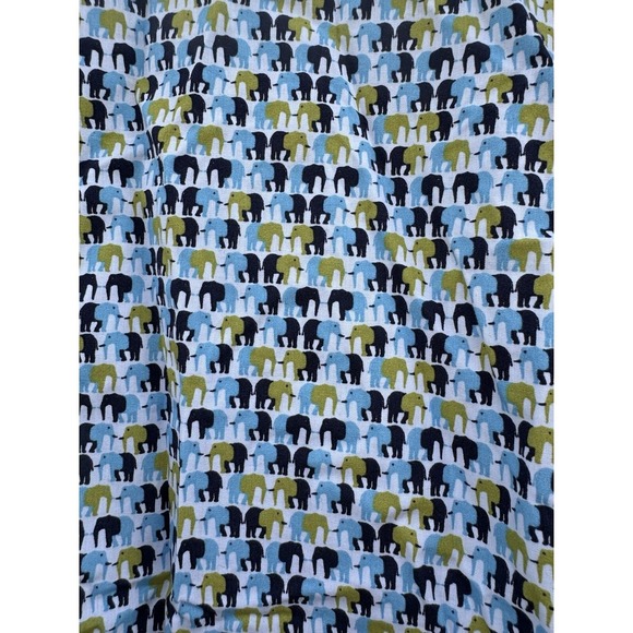 ZARA Short Sleeve Elephant Print Button Down Shirt Size Large Slim Fit - Picture 3 of 6